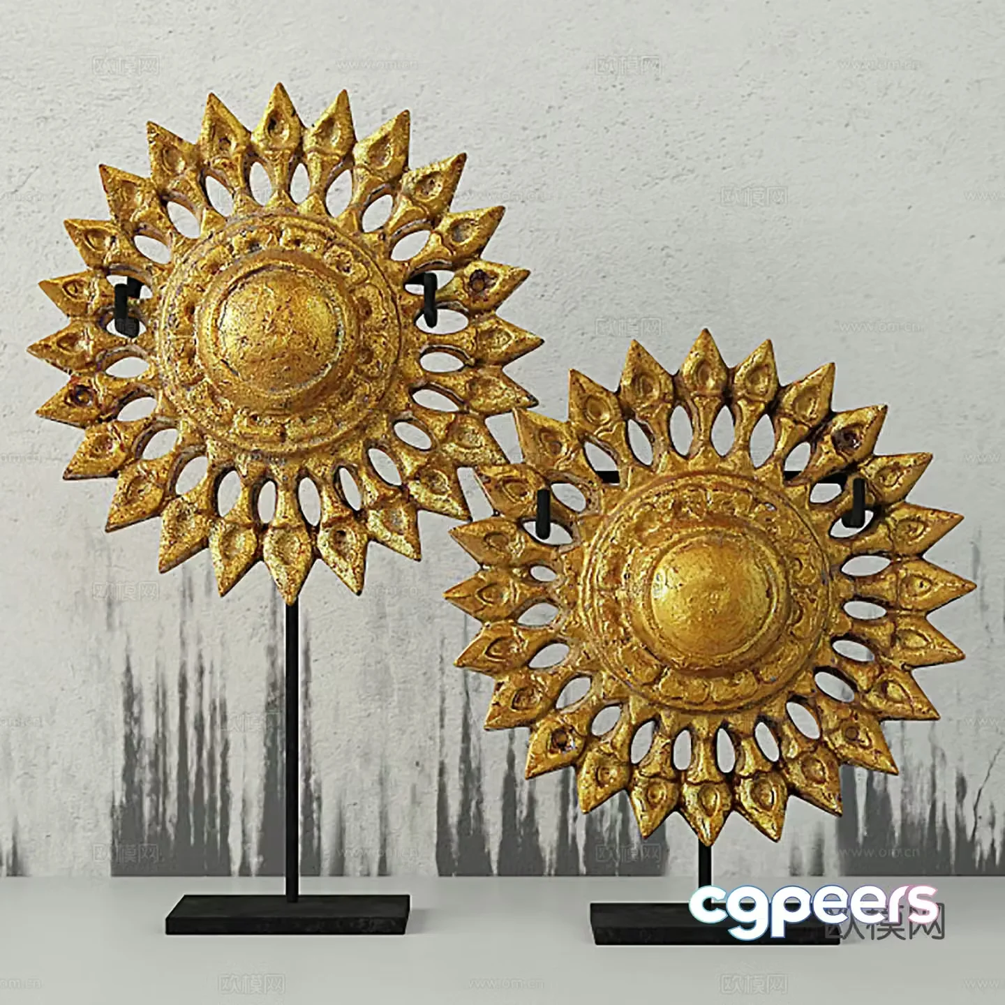 Modern jewelry ornaments ornaments combination 3D model