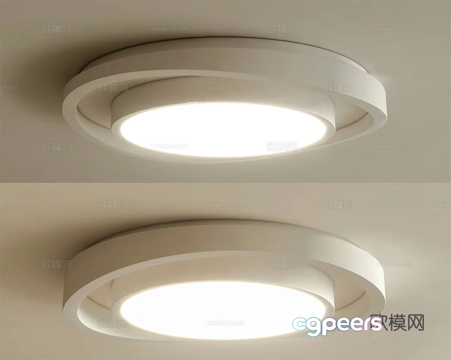 Simple and creative creamy air ceiling lamp Children’s living room ceiling lamp Bedroom special-shaped creamy air ceiling lamp 3D model