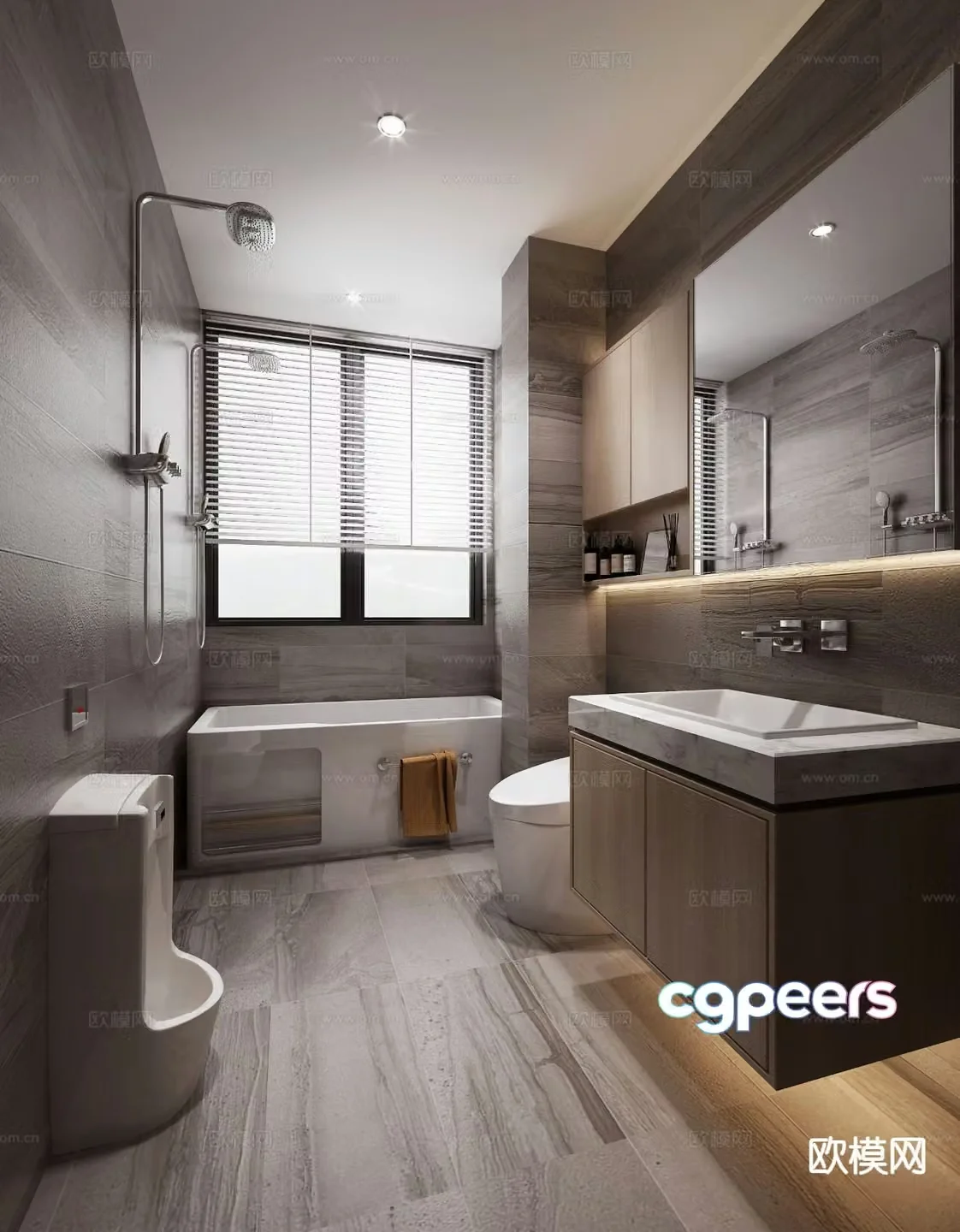 Modern bathroom bathroom 3d model