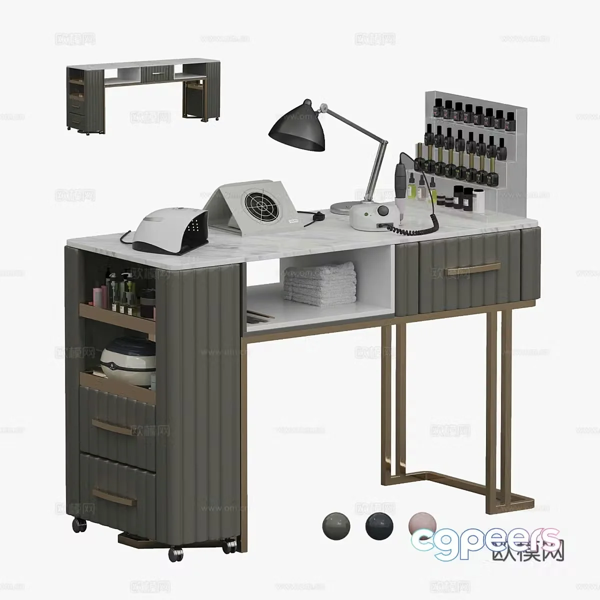 Manicure table 3d model