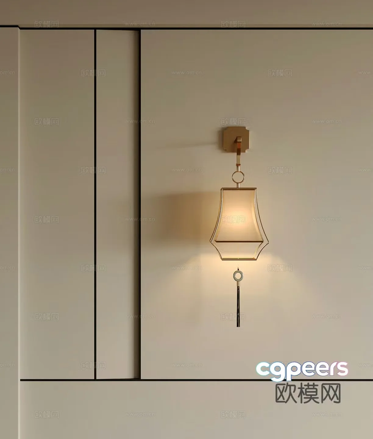 Wall lamp New Chinese style wall lamp Decorative wall lamp 3D model