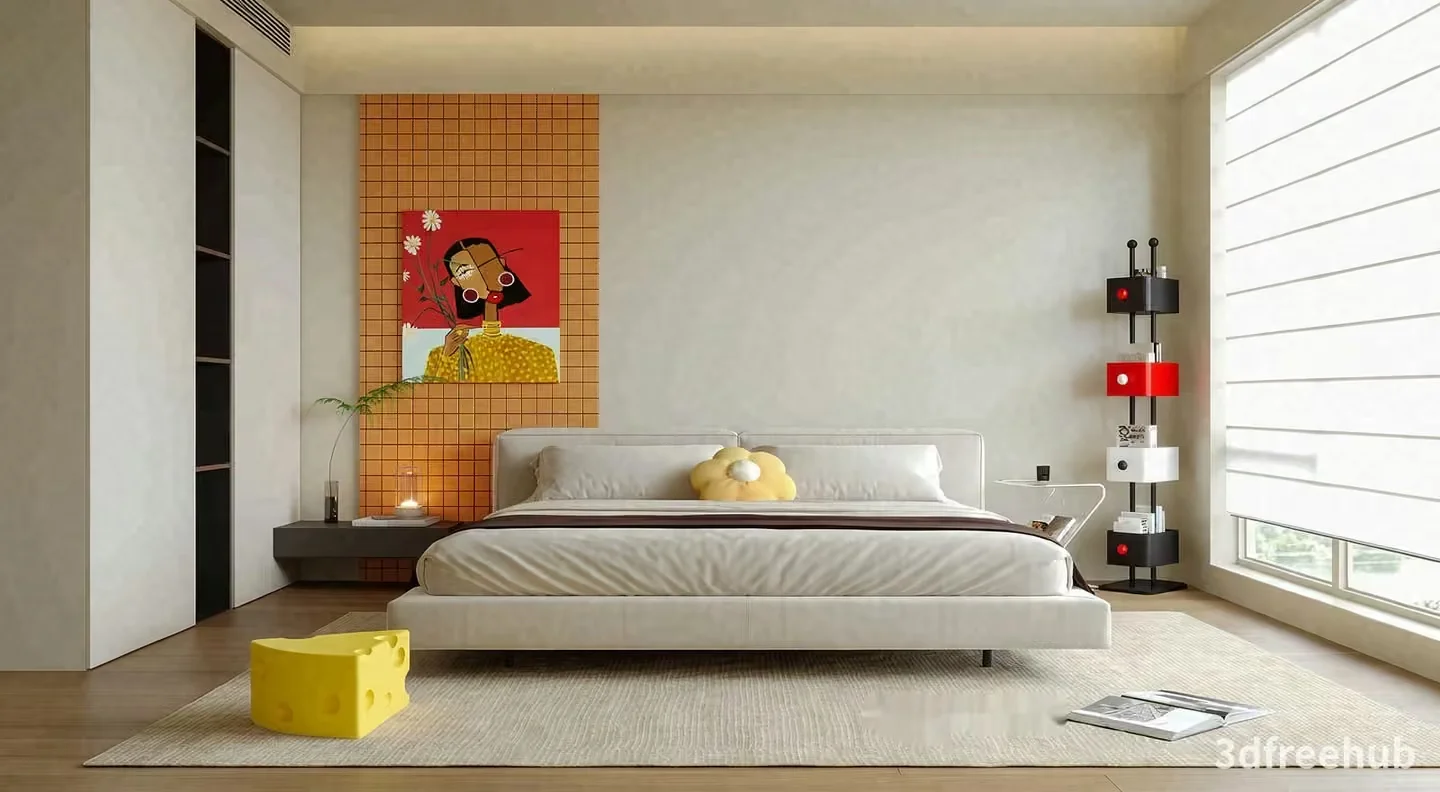 Modern Bedroom 3D Model – 22042 – VRAY Render