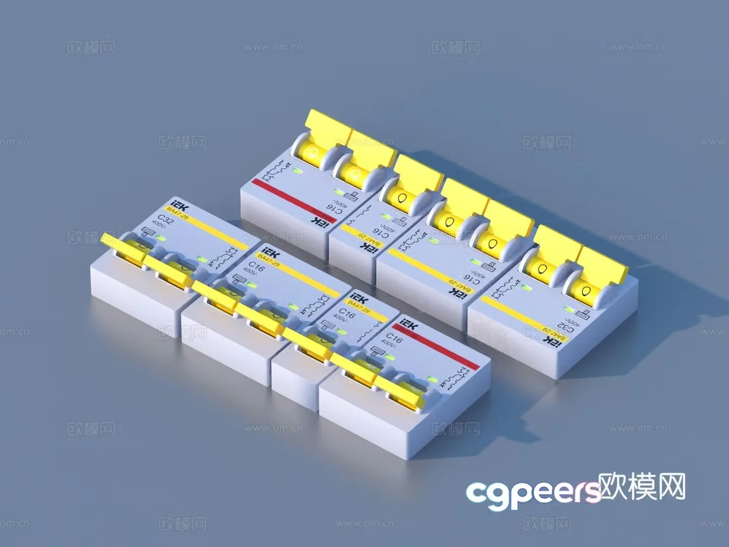 Circuit breaker leakage protection switch air switch 3d model