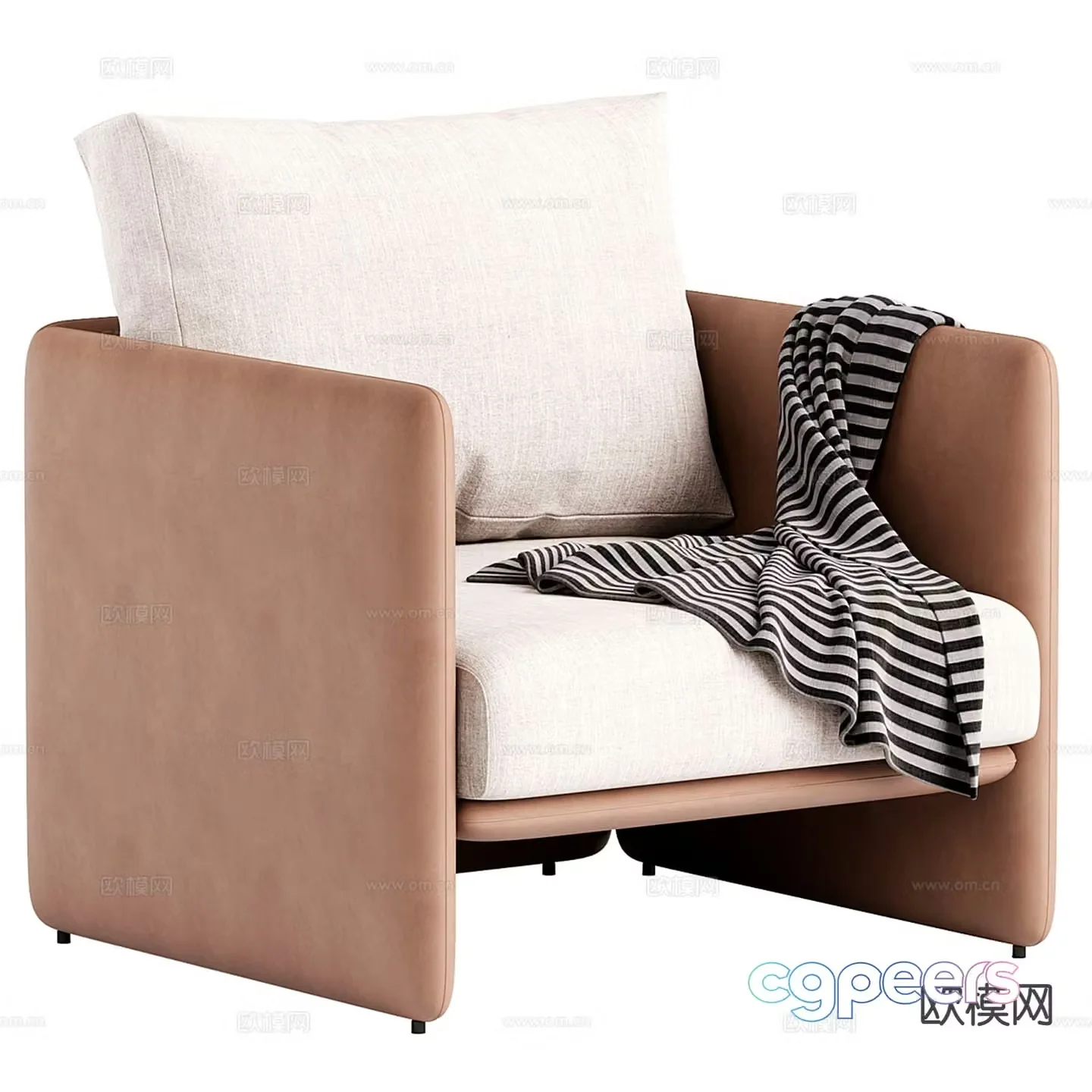 Modern single sofa 3d model
