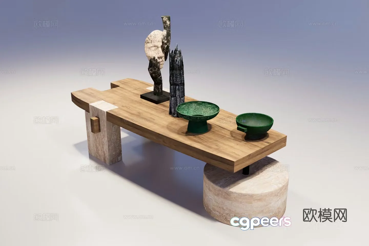 3D model of coffee table ornaments