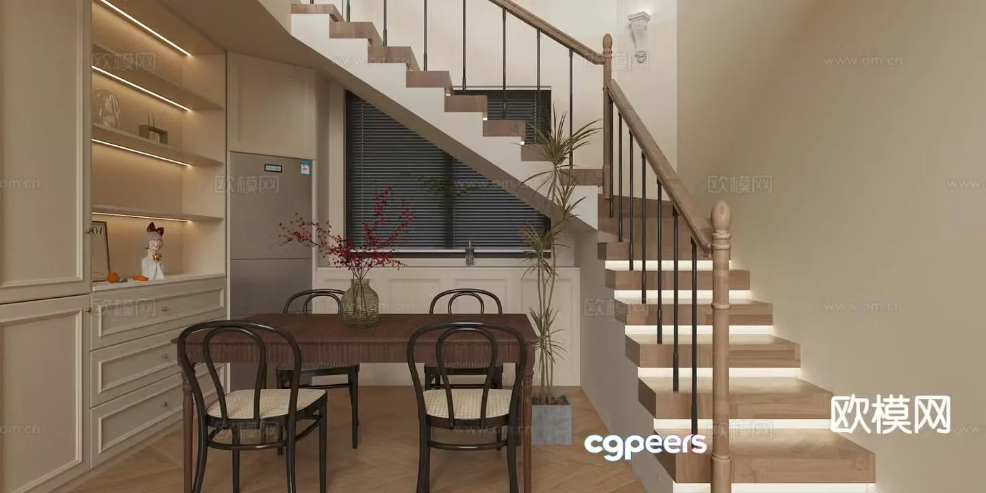French restaurant 3d model