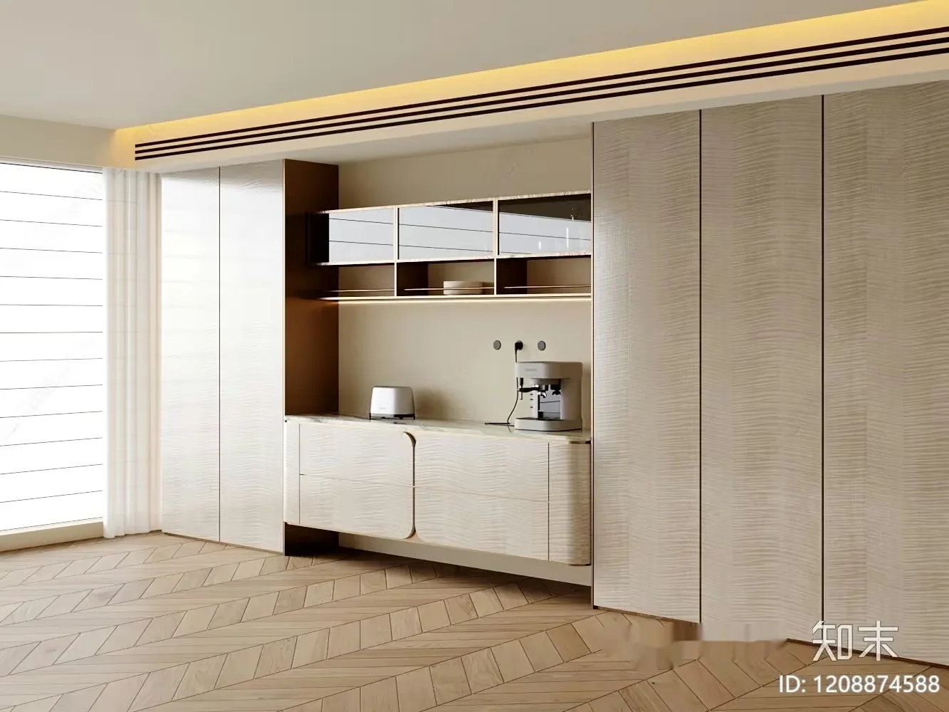 Modern Kitchen Area 3D Model – 5832 – VRAY Render