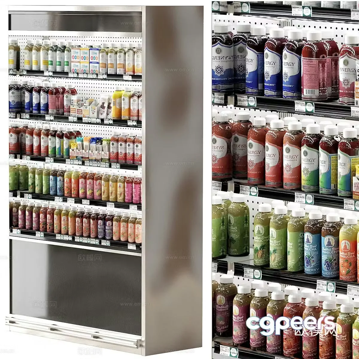 Retail industry shelf 3D model