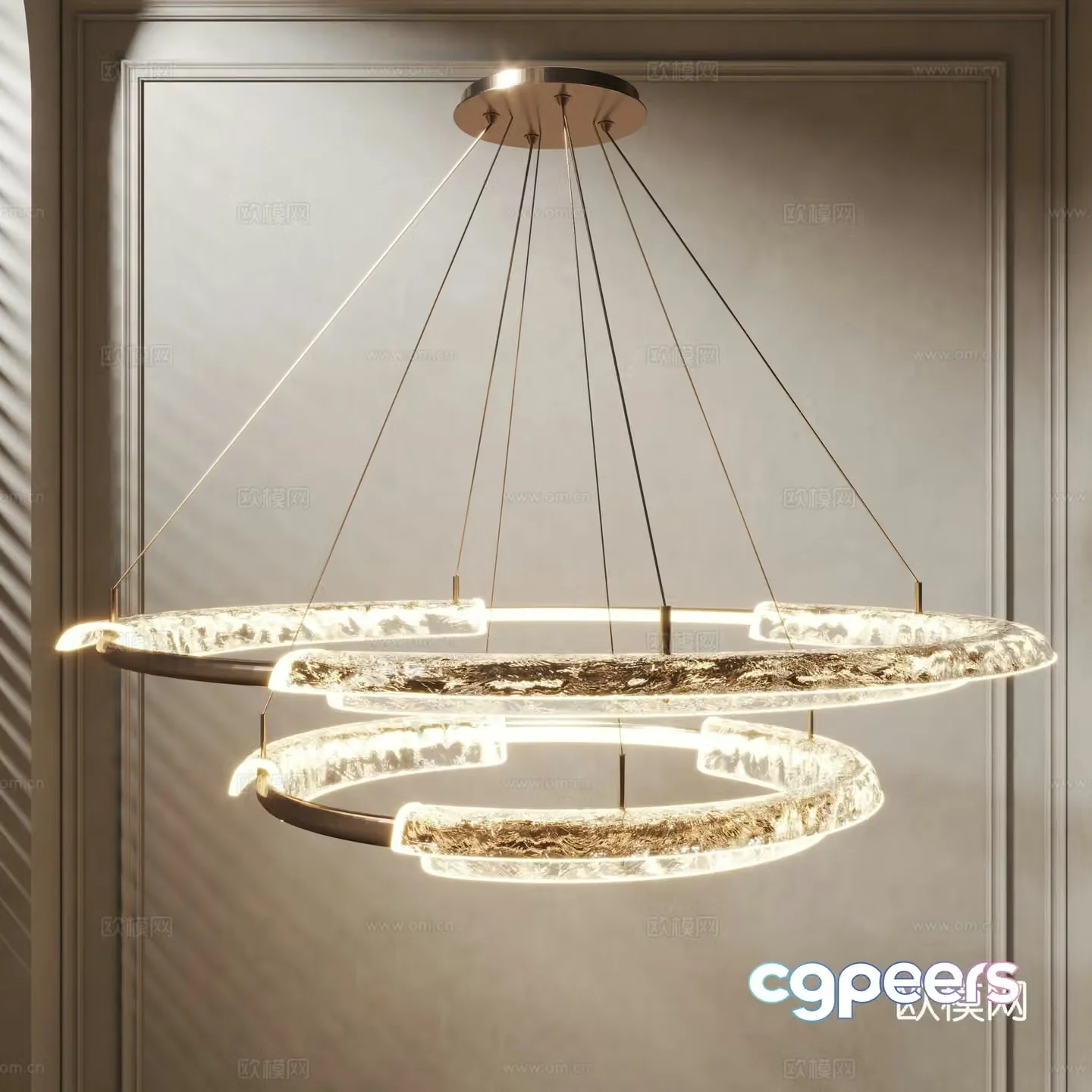Modern chandelier 3d model