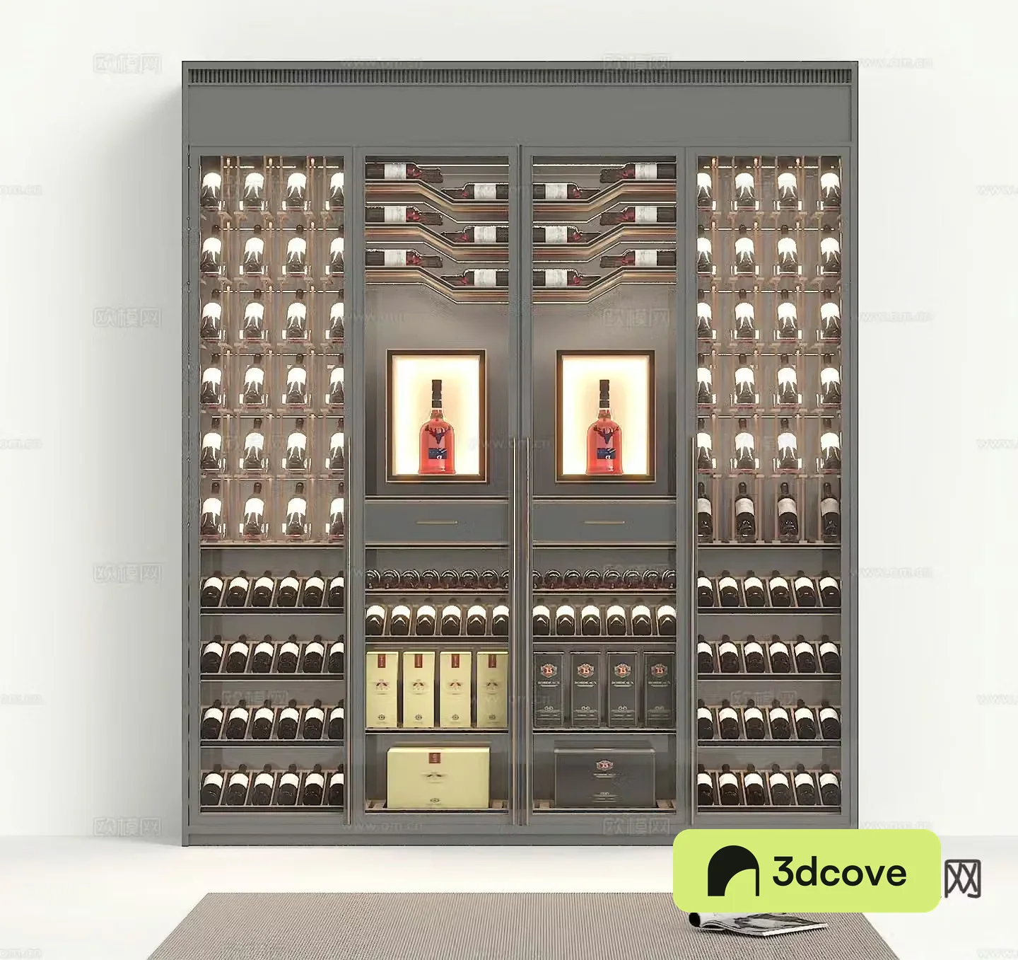 Modern wine cabinet wall