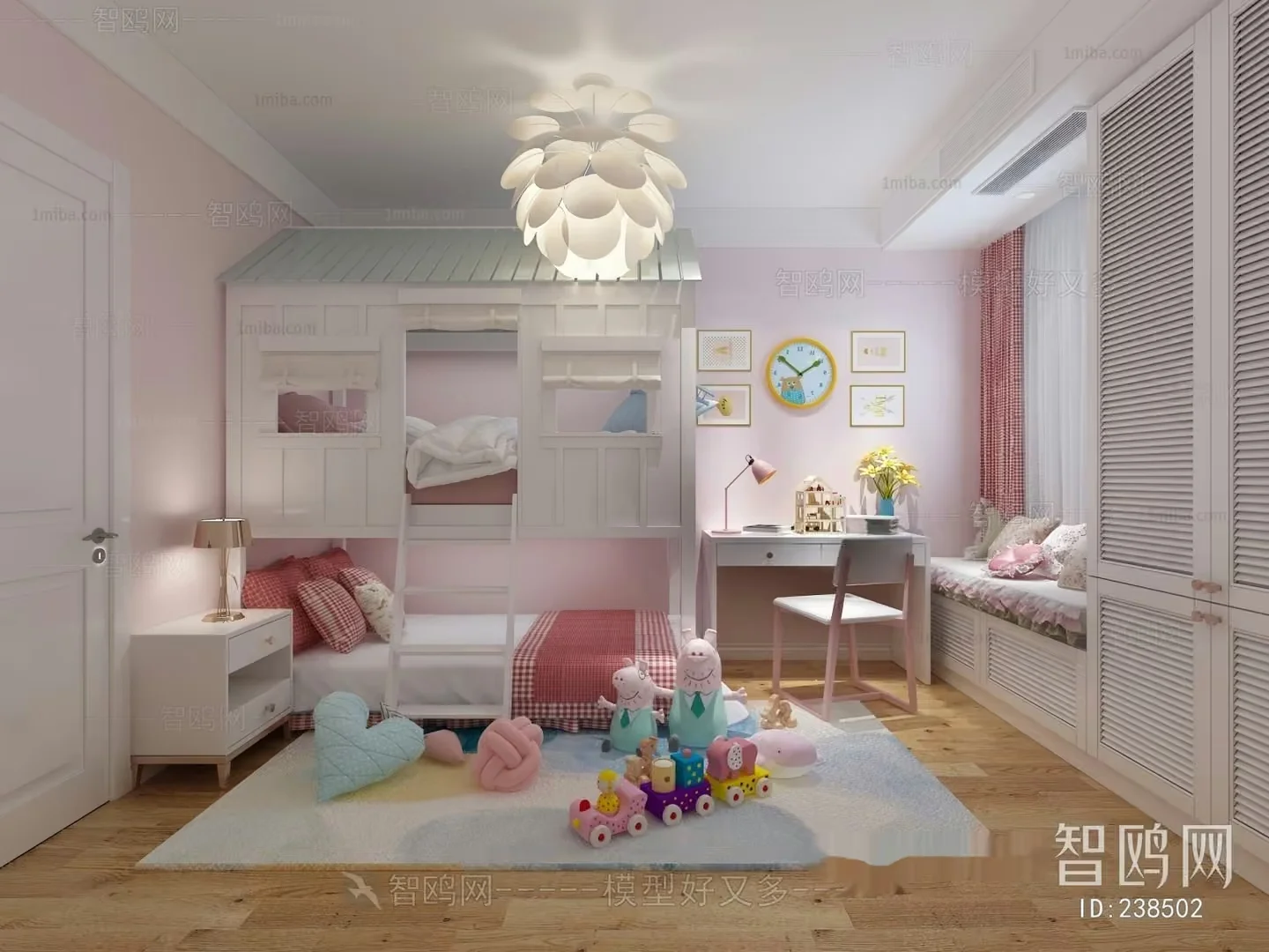 Cozy Children’S Bedroom 3D Model – 20225 – VRAY Render