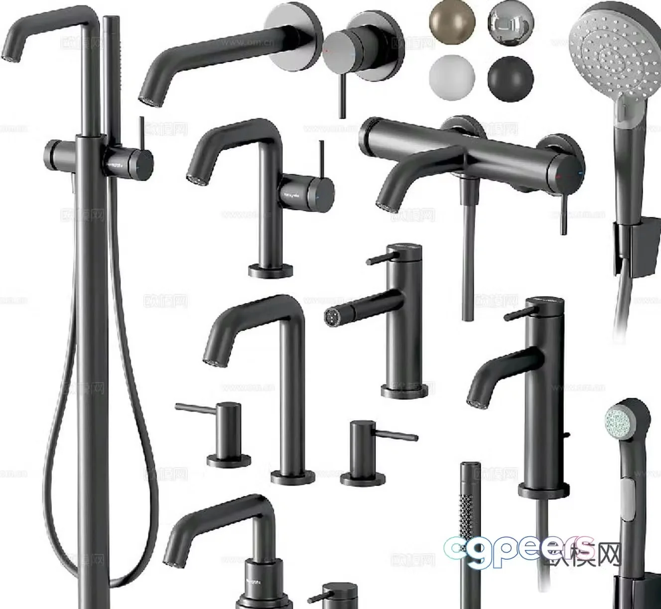 Modern faucet shower 3d model