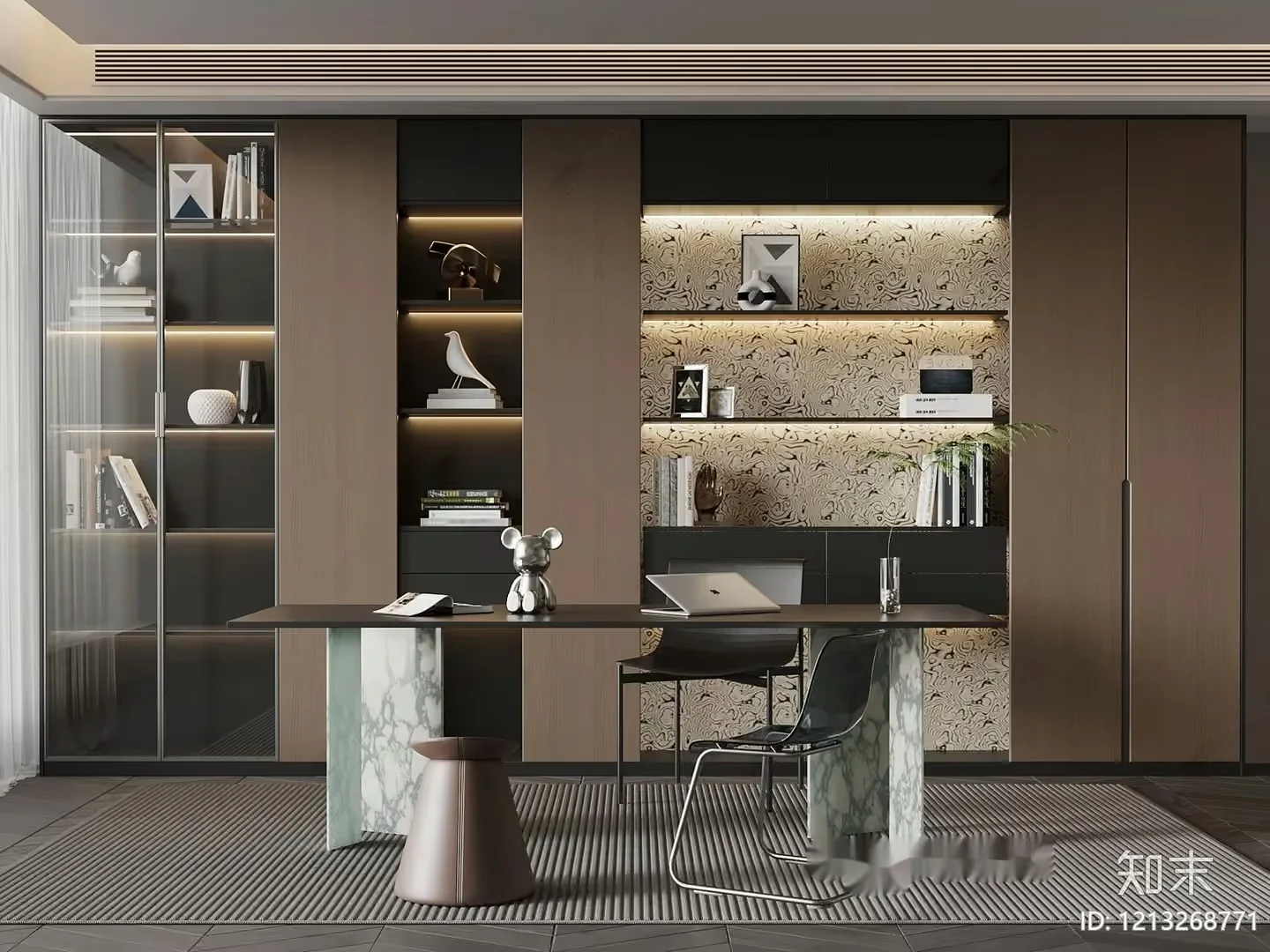 Modern Office Space 3D Model – 16718 – VRAY Render