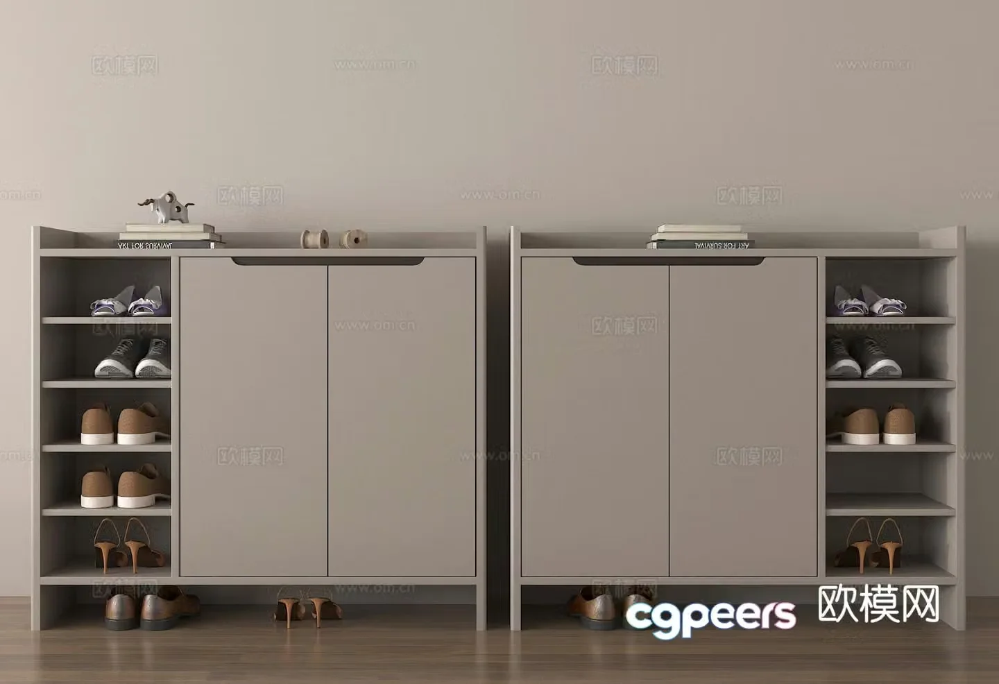 Shoe cabinet low cabinet 3d model