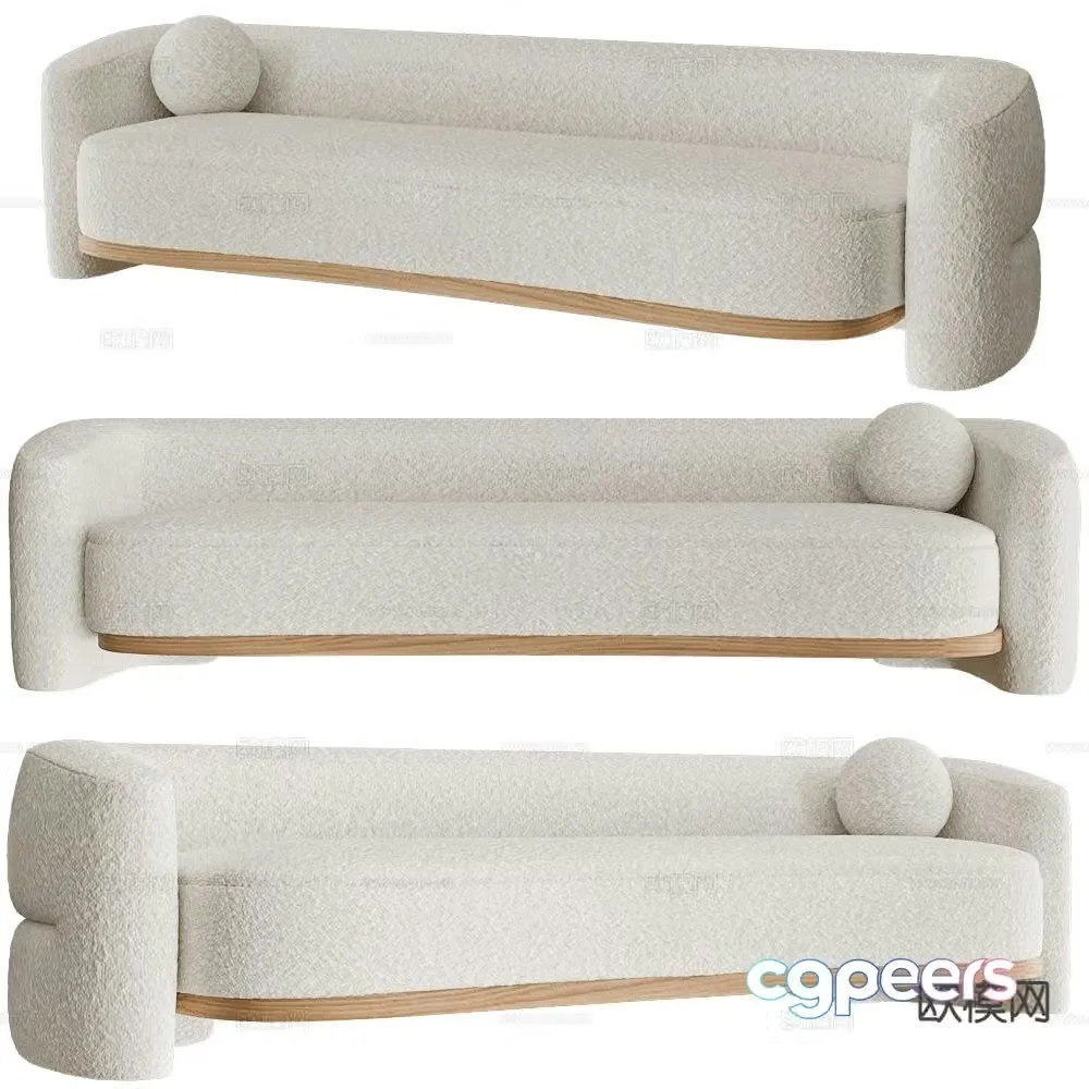 Modernature modern multi-seater sofa 3d model