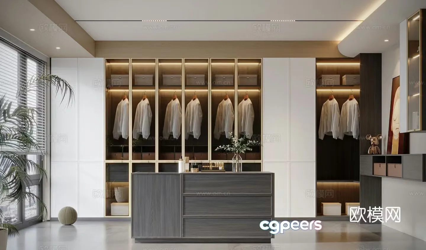 Modern cloakroom 3d model