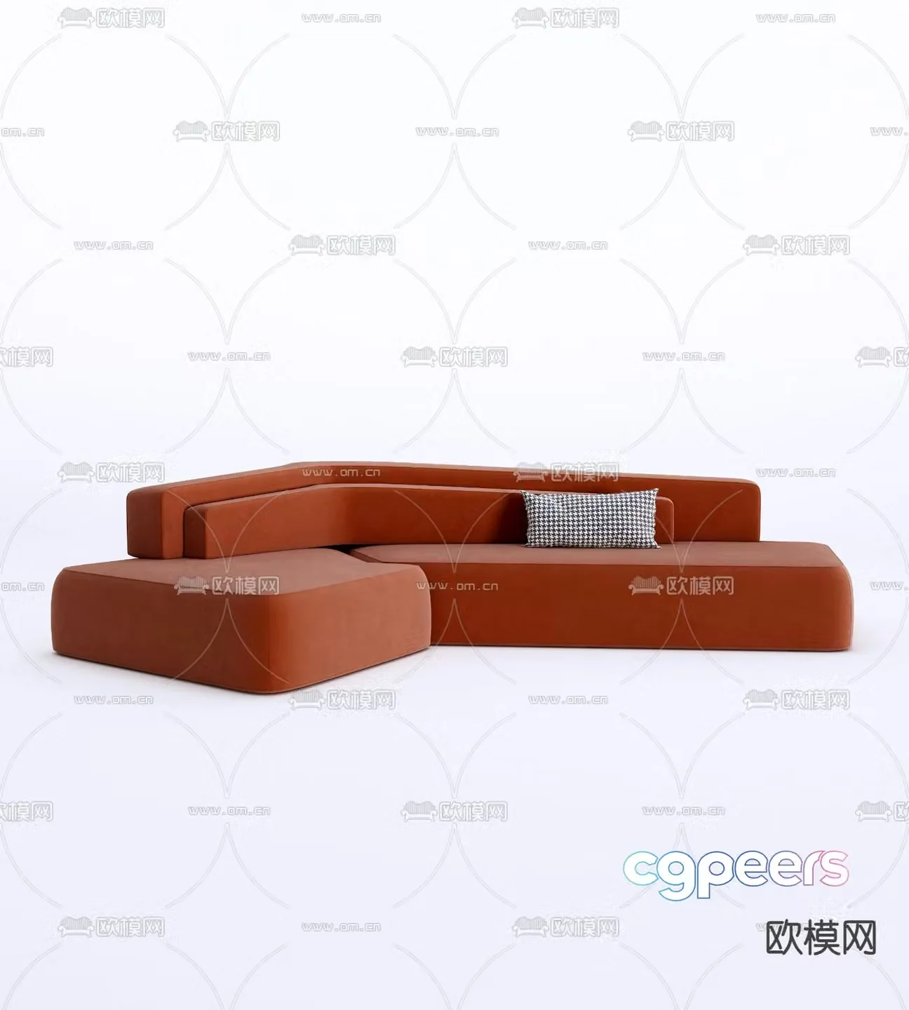 Multi-person sofa folding sofa 3d model