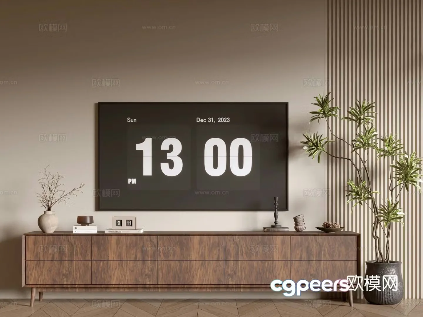 Wabi-sabi TV cabinet 3d model