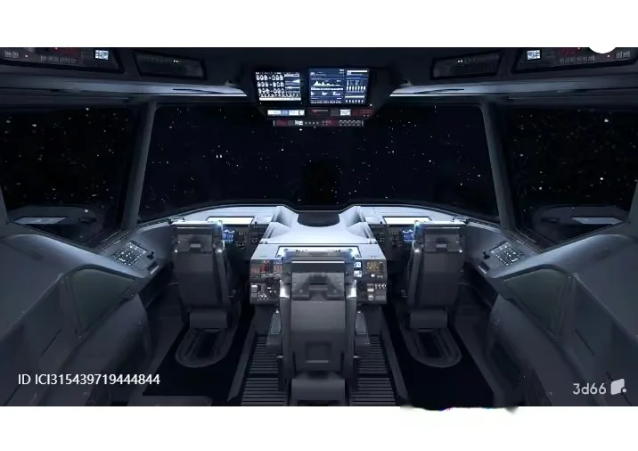 Spacecraft Cockpit 3D Model – 304 – VRAY Render
