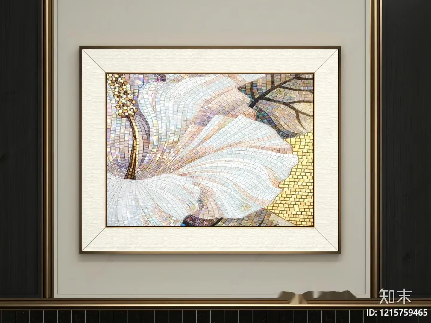 A Framed Mosaic Art Piece 3D Model – 14163 – VRAY Render