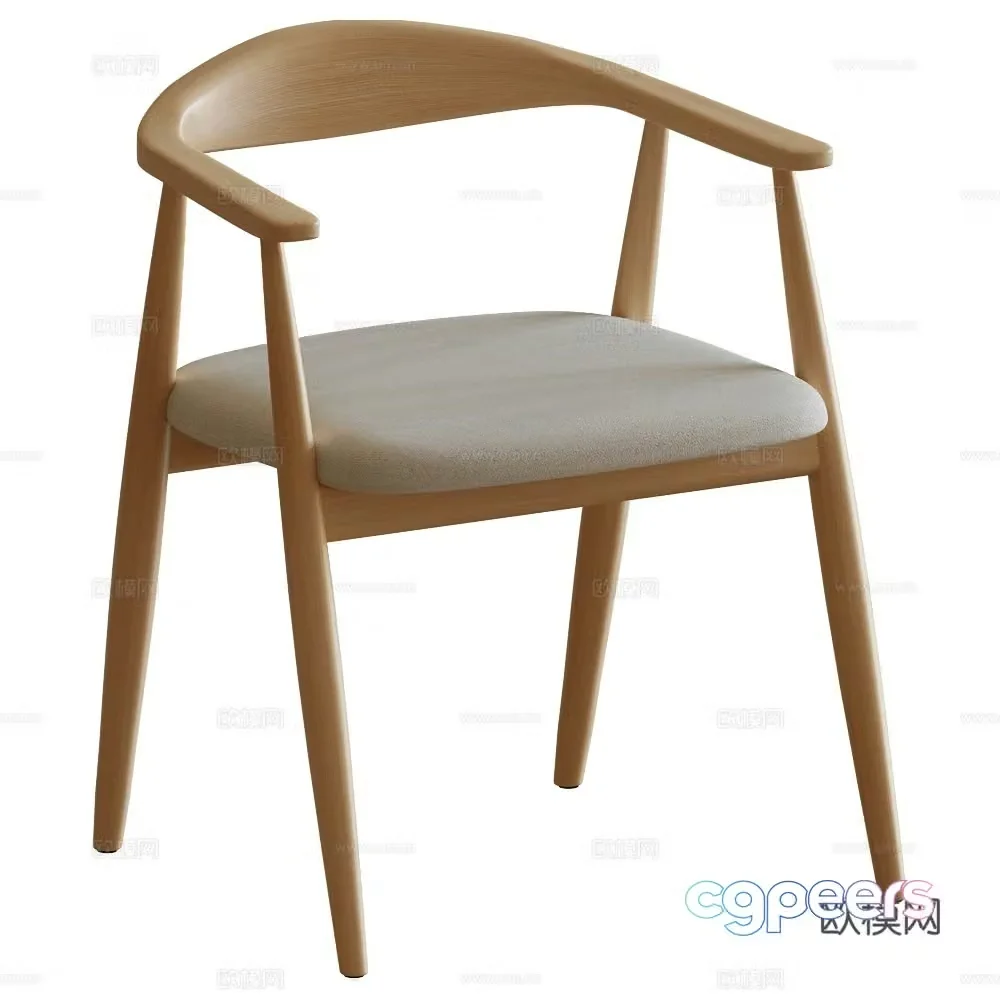 Annud Nordic single chair chair chair 3D model