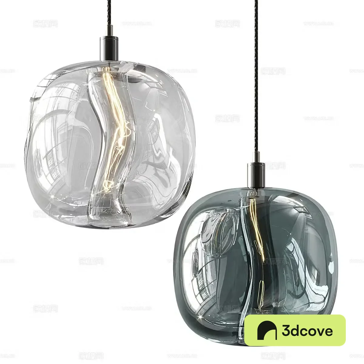Modern glass chandelier