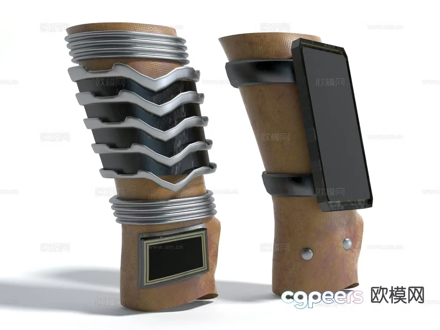 Modern leather wristband 3d model
