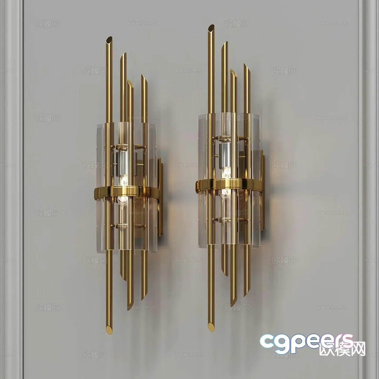 Modern wall light metal wall light 3d model