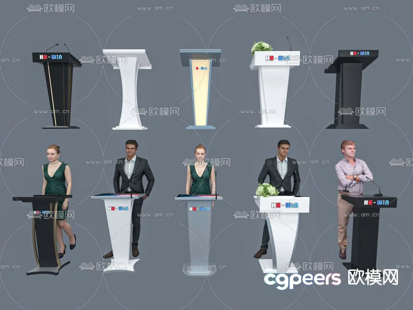 podium hosting podium award podium podium 3d model