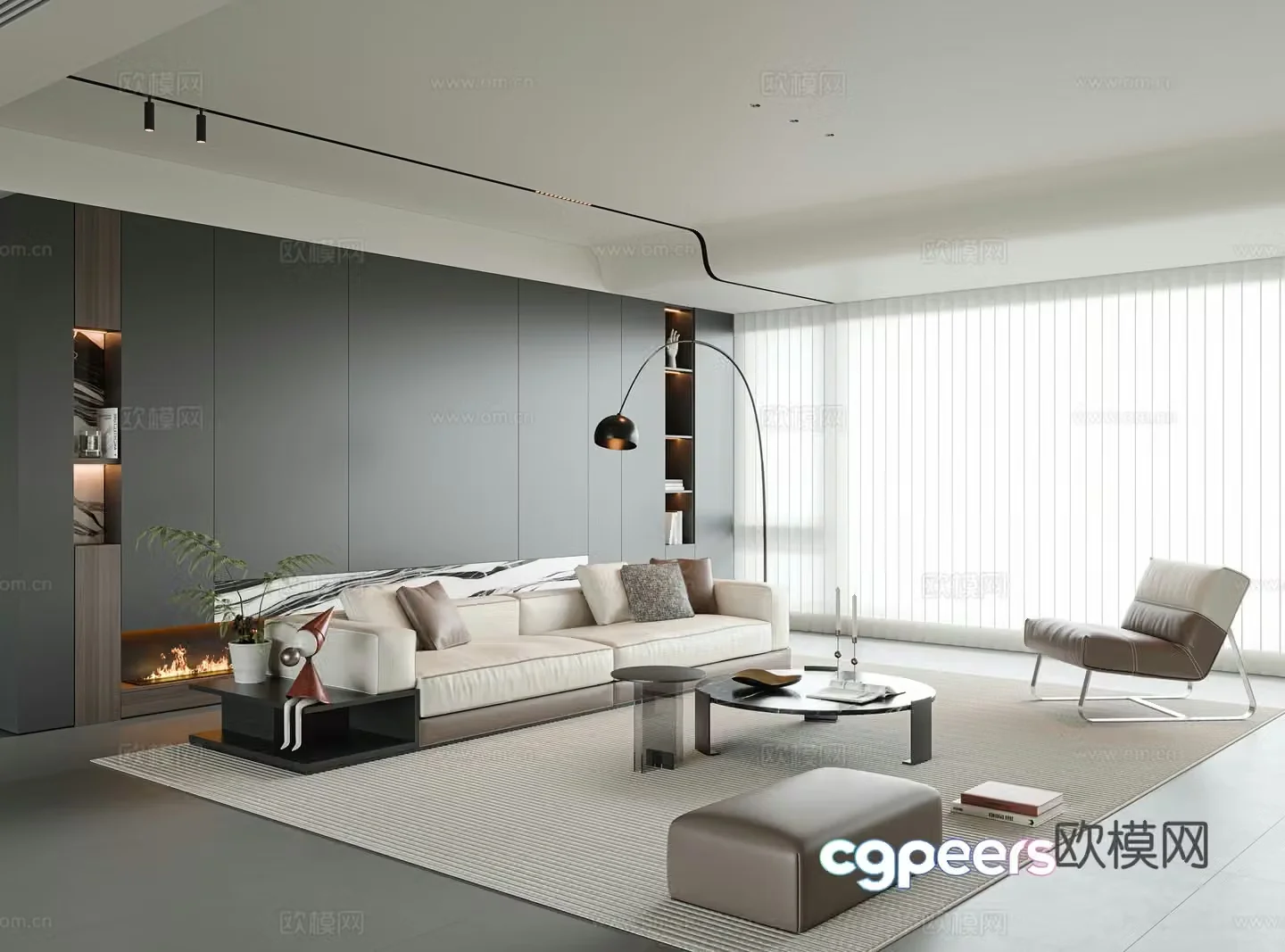 Italian living room 3d model