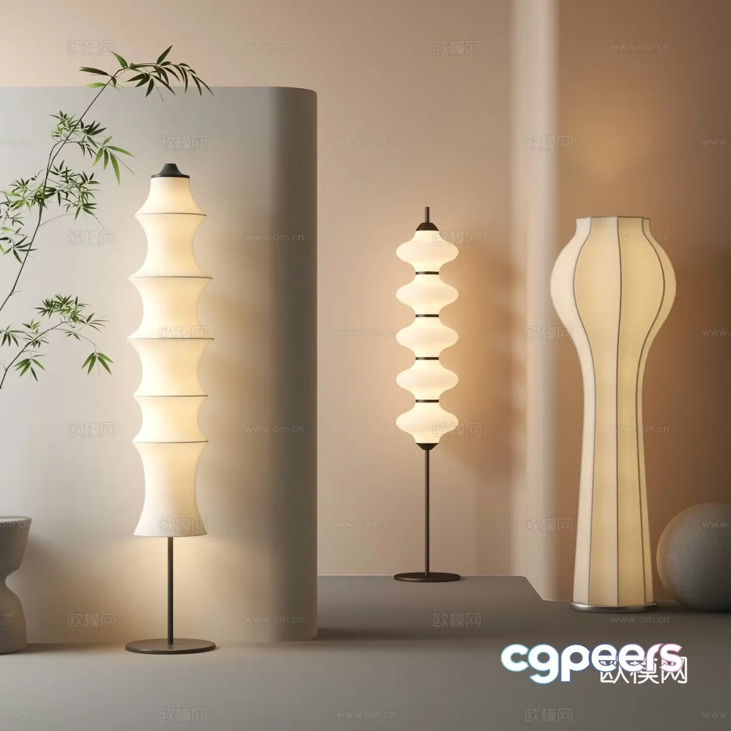 Modern floor lamp 3d model