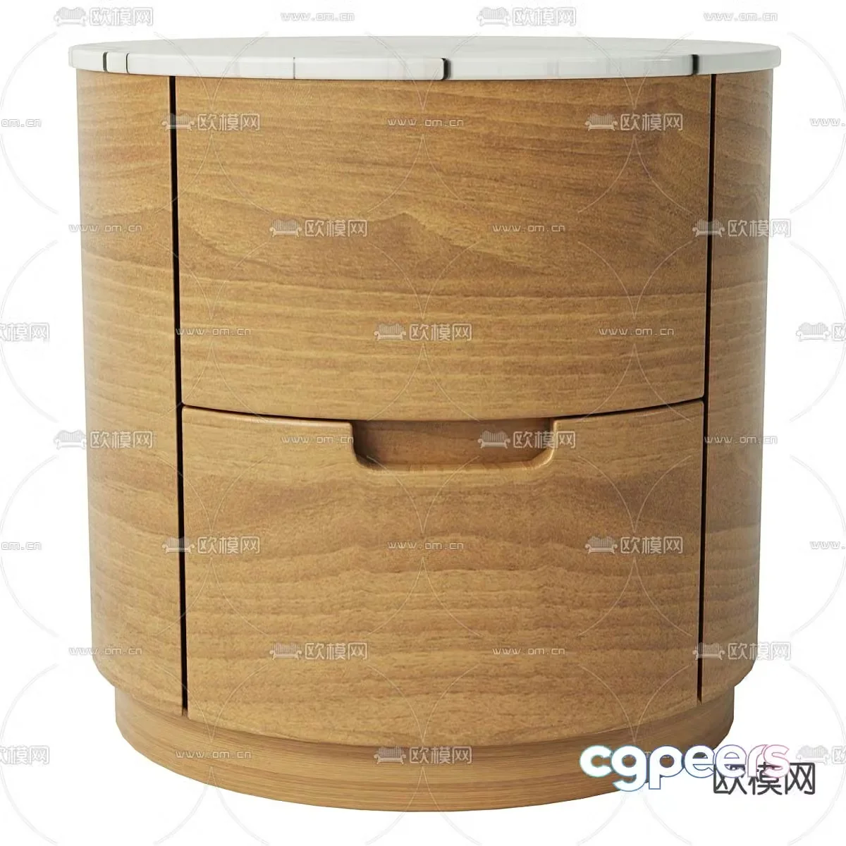 Round bedside table 3d model