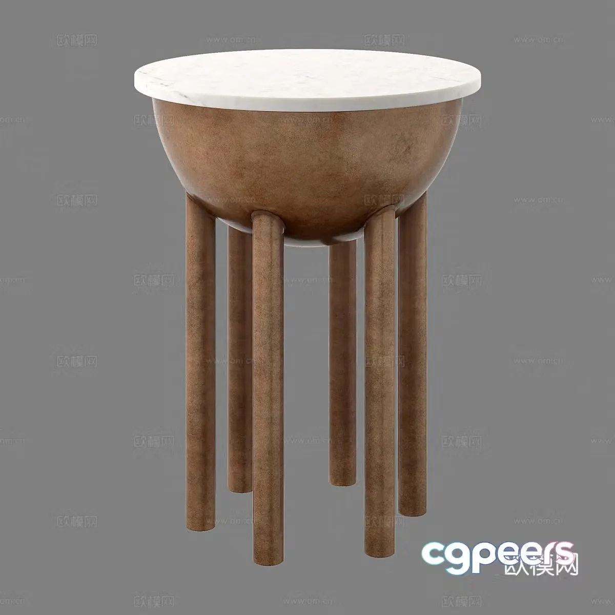 Nordic simple low stool low stool wooden low stool stool round stool 3d model