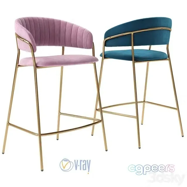 3ds Max Free – Bradex Home. Bar stool Turin. WINNIE, Benjara