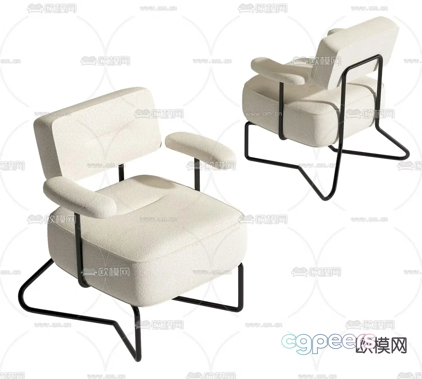 Leisure chair chair 3d model