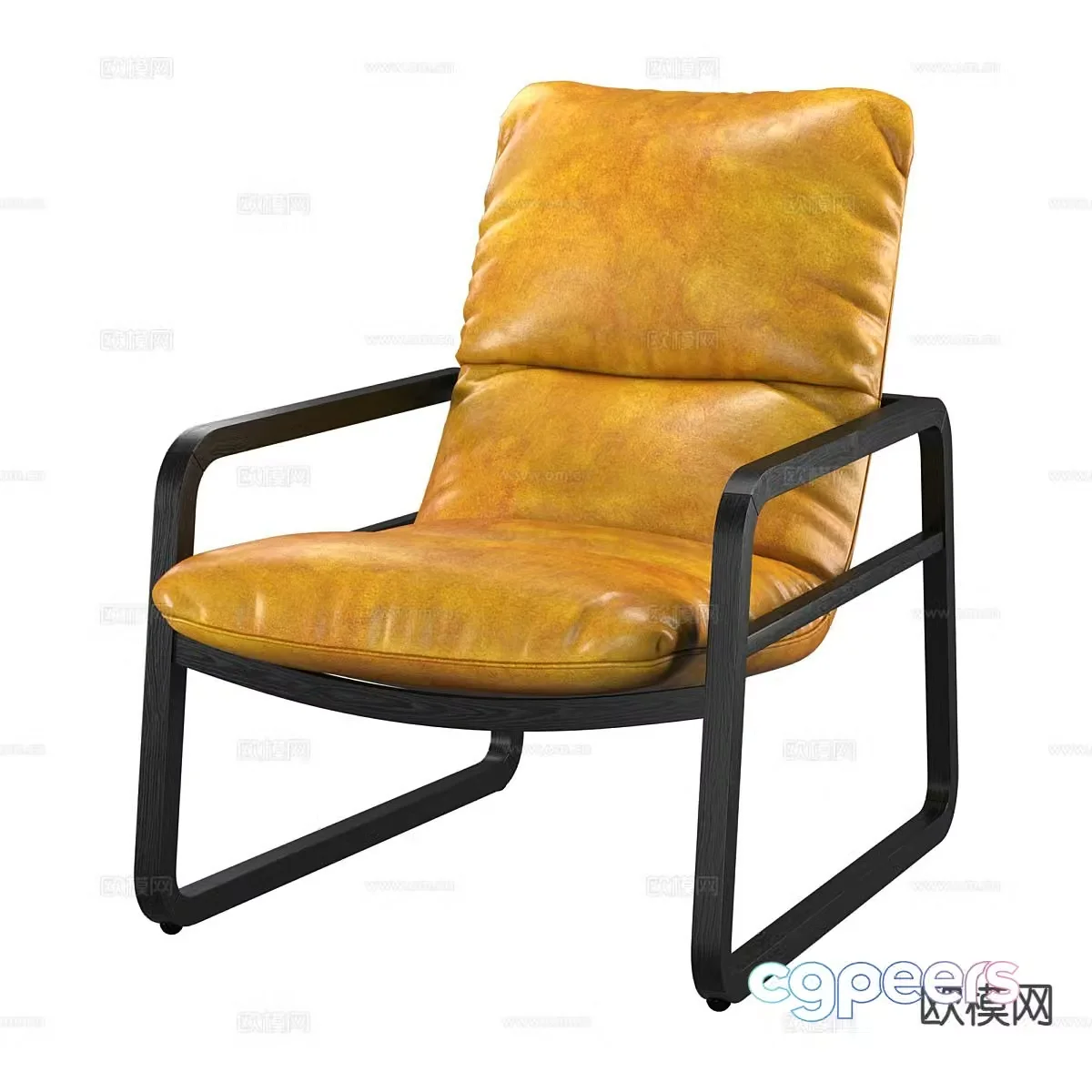 Nordic sofa chair leisure chair 3d model