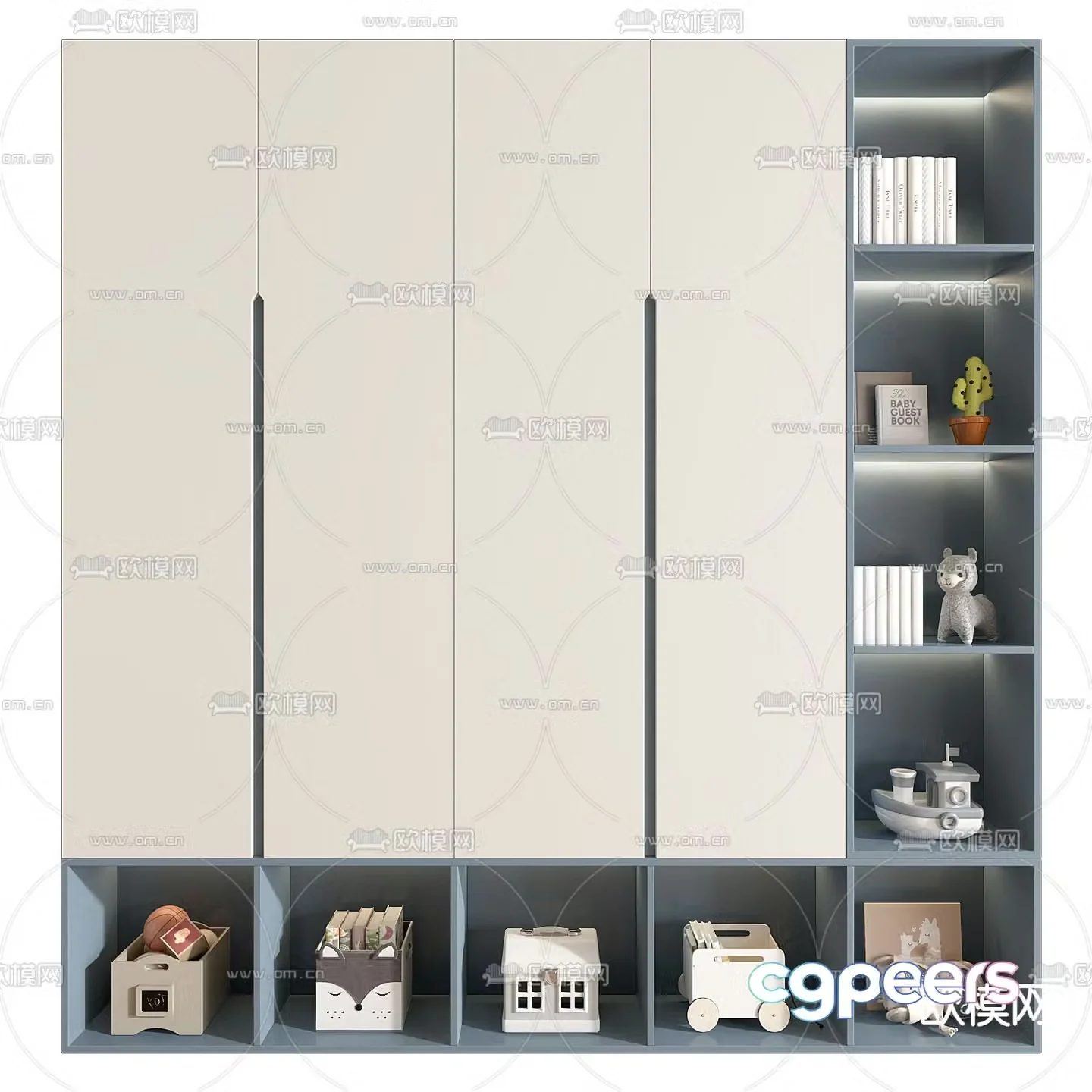 Children’s cabinet wardrobe 3d model