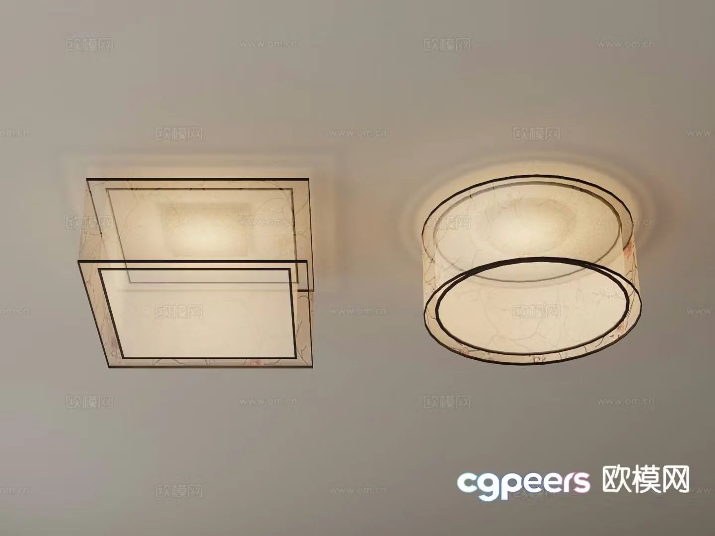 New Chinese style ceiling lamp 3d model