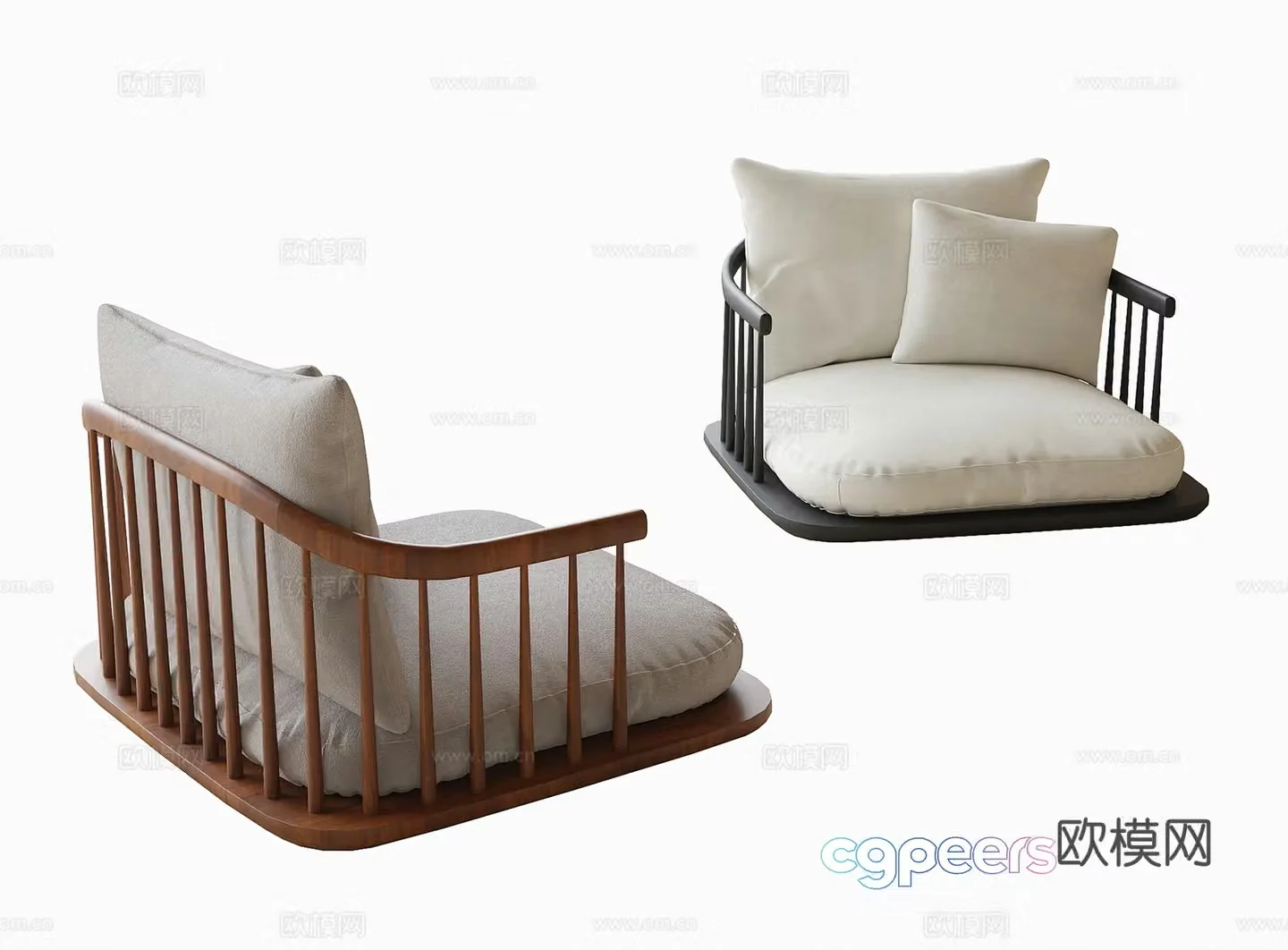 Modern sofa stool tea chair leisure chair 3d model
