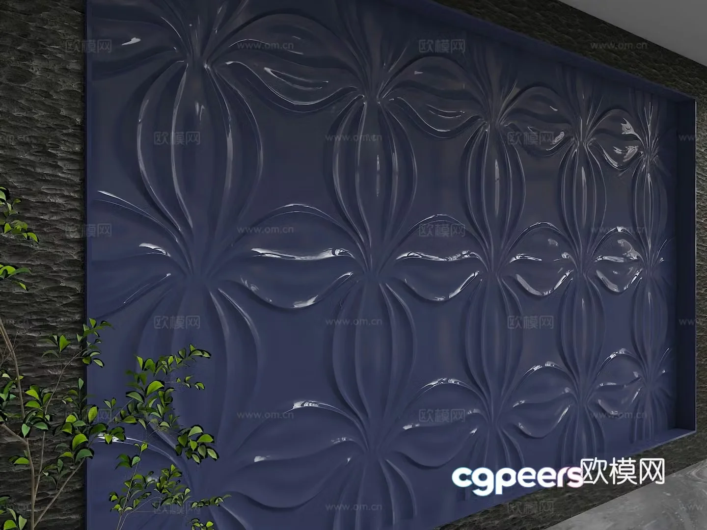 Modern background wall 3d model