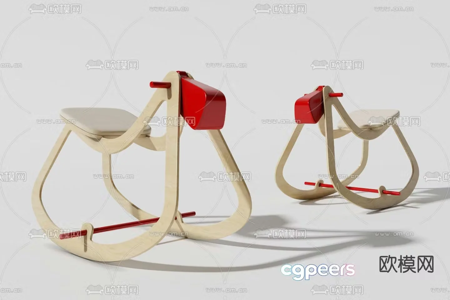 Children’s rocking horse rocking chair 3d model
