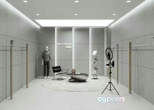 Modern Clothing Store 3D Model – 22111 – VRAY Render