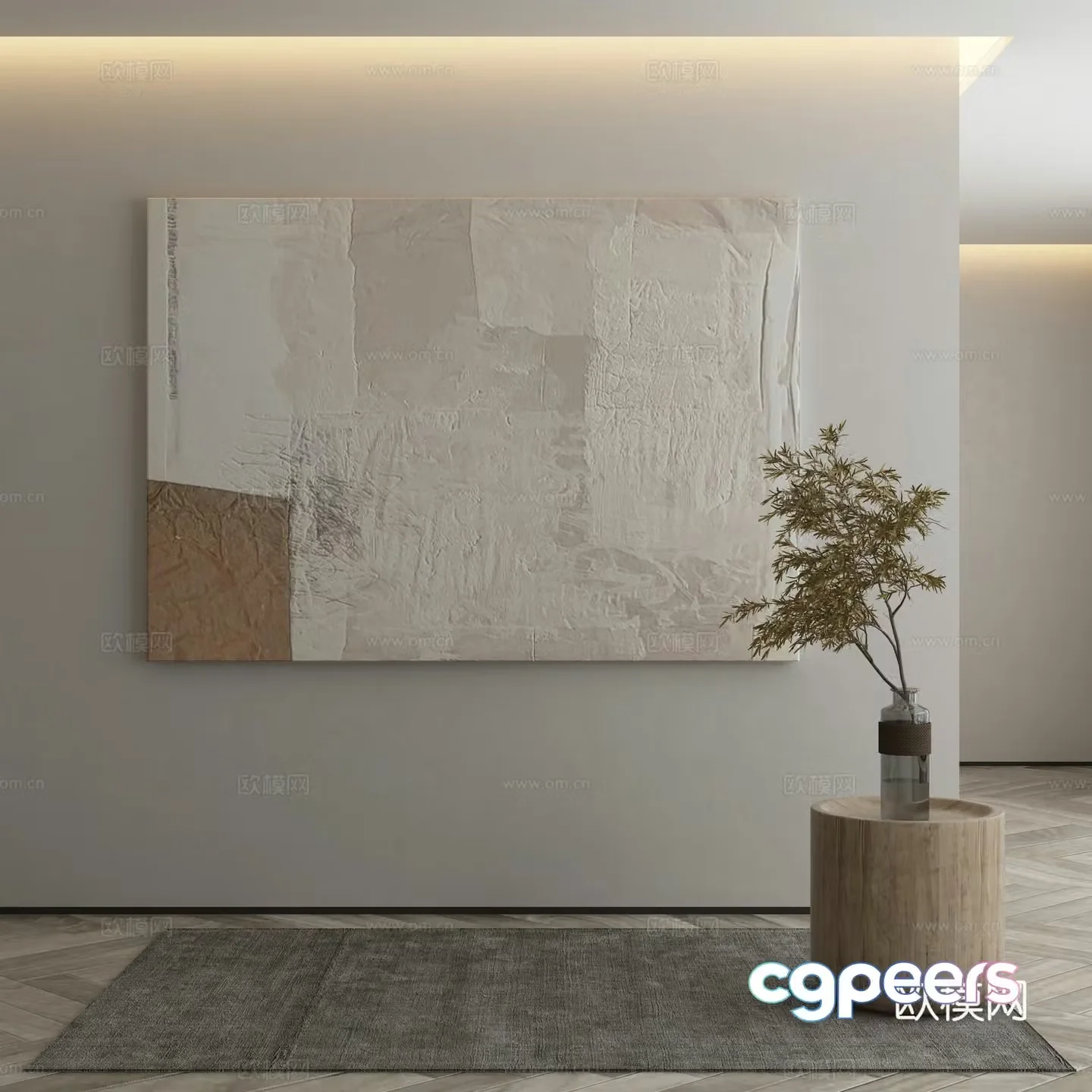 Modern Wasabi Hanging Painting Oil Painting 3D Model