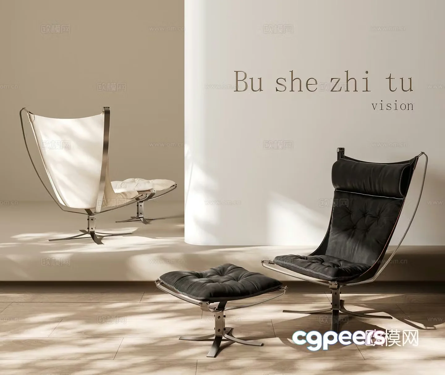 Modern single chair recliner 3d model