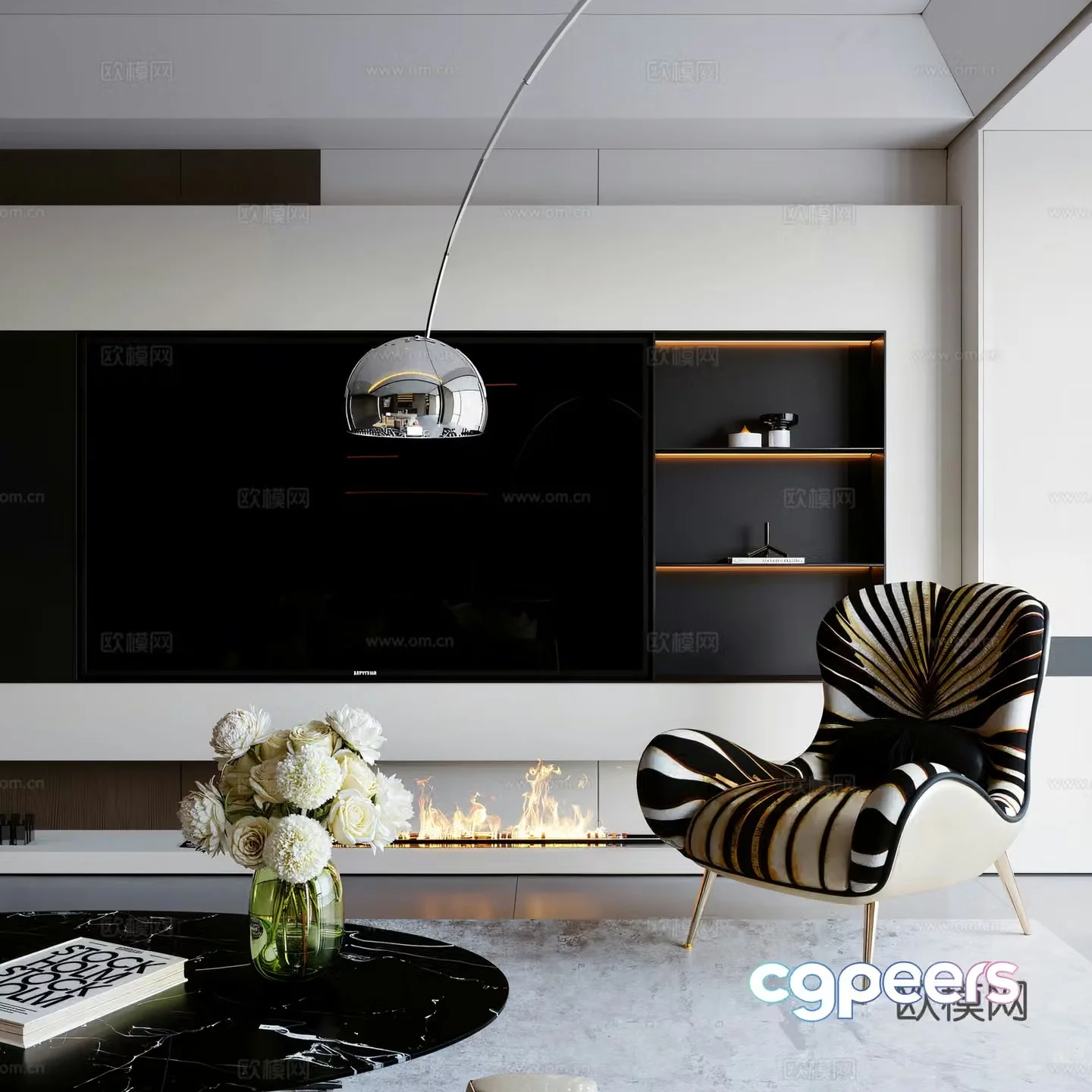 Modern living room 3d model