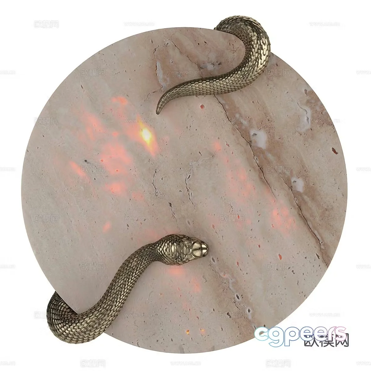 Snake wall lamp 3d model
