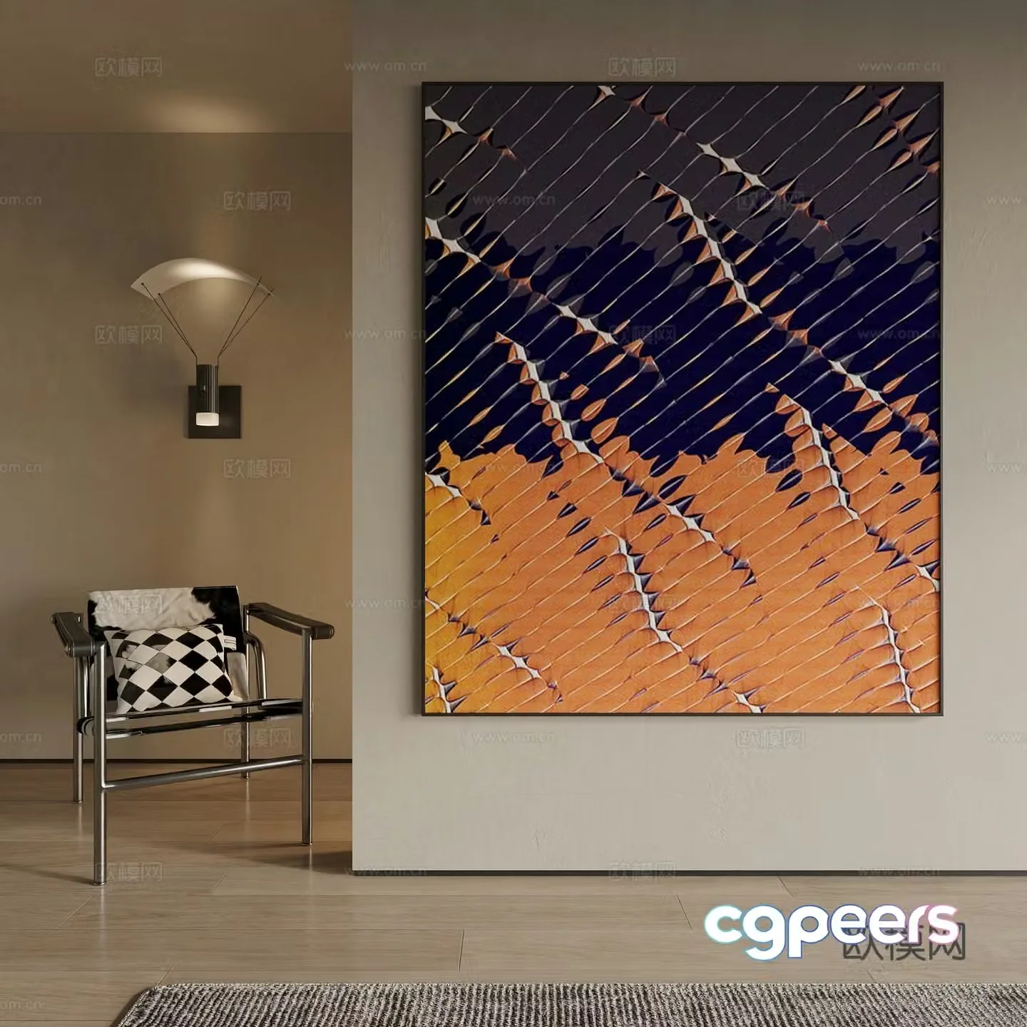 Modern decorative painting 3d model