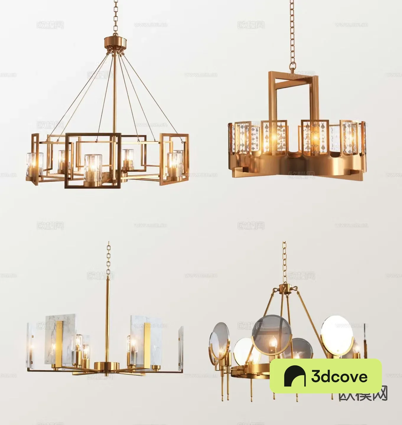 Modern metal chandelier ring chandelier