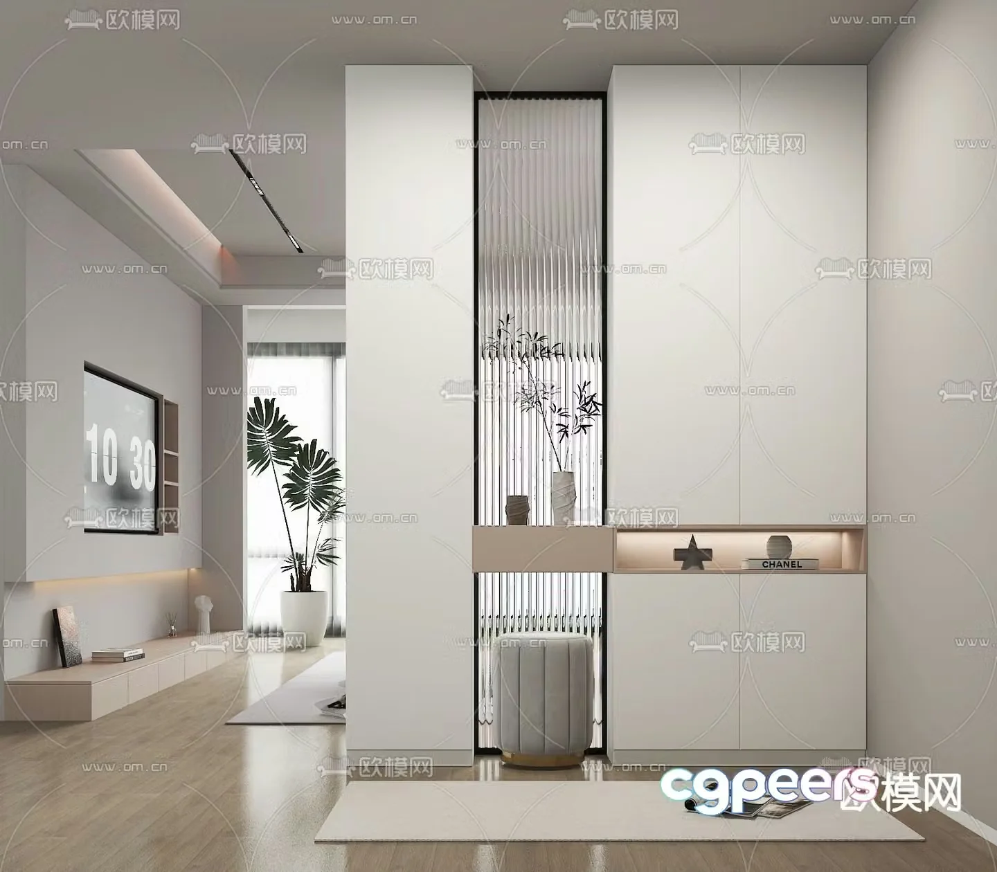 Entrance shoe cabinet 3D model