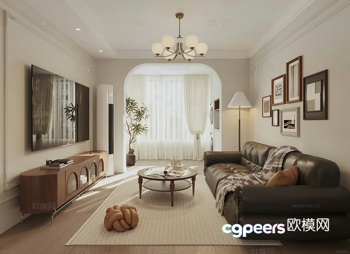 French living room 3d model